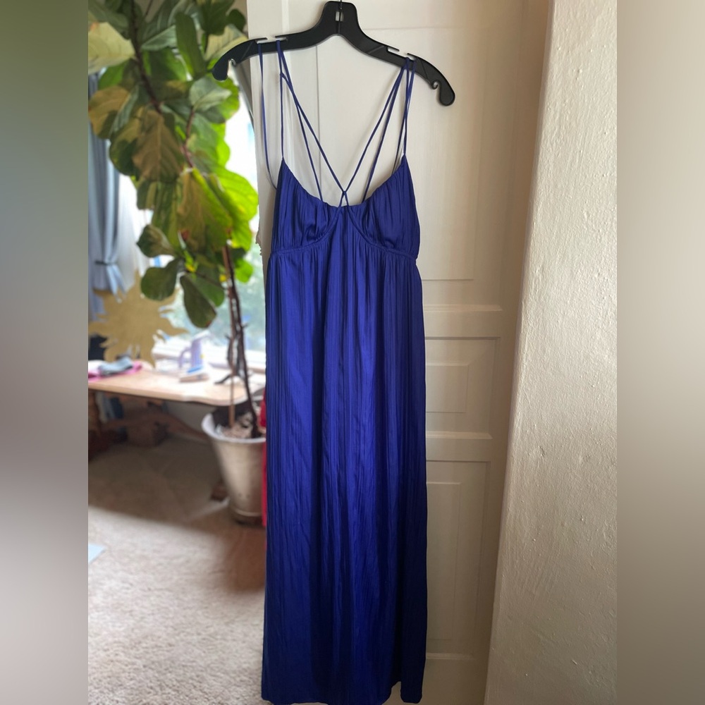 Cobalt blue strappy Maxi dress, size small